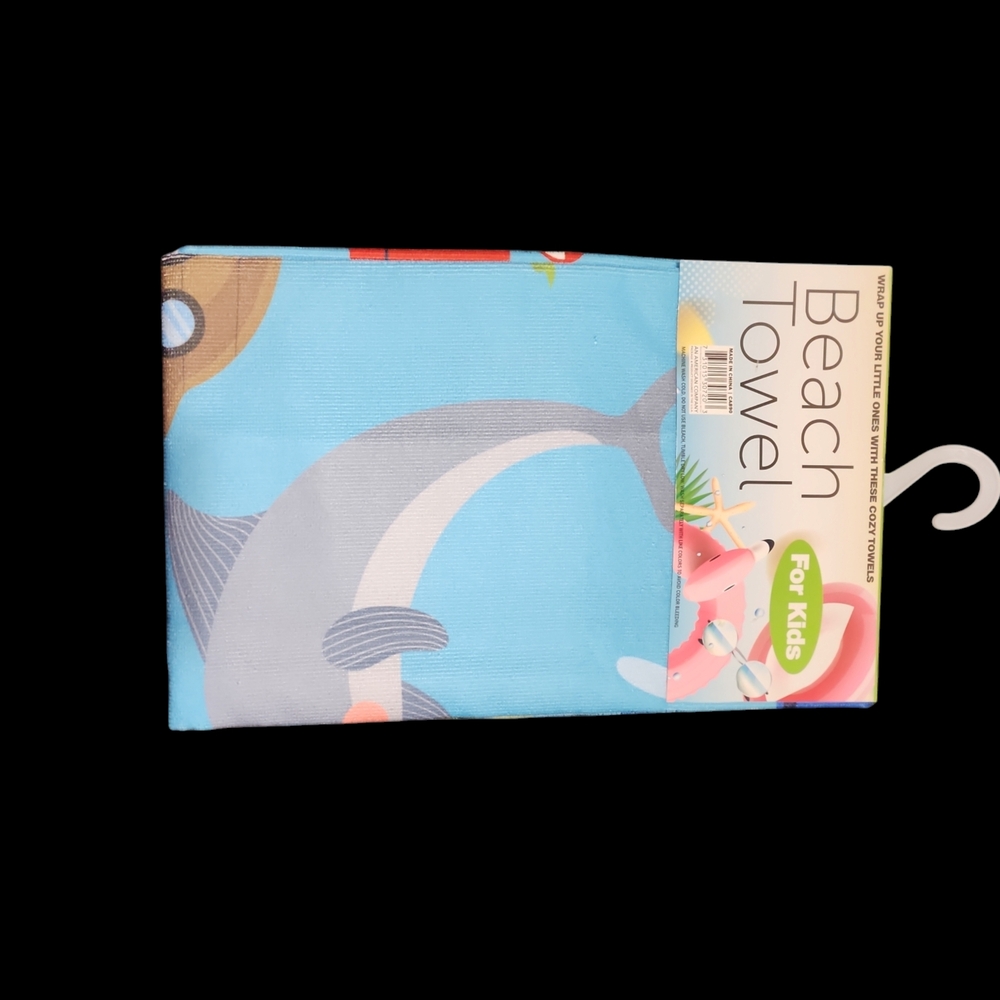 Towel Kids Blue Shark Beach